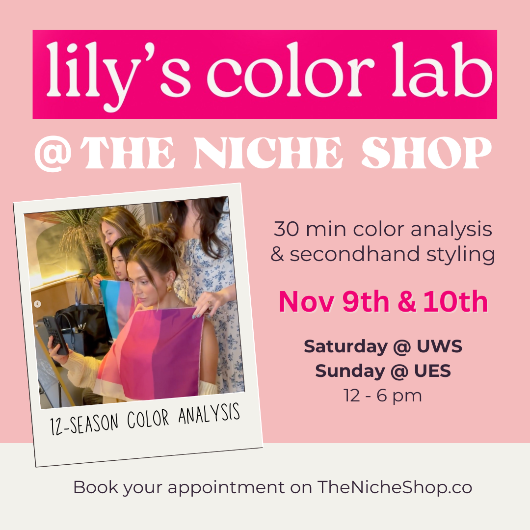 Past Event: Lily's Color Analysis Pop-Up 11.9-11.10