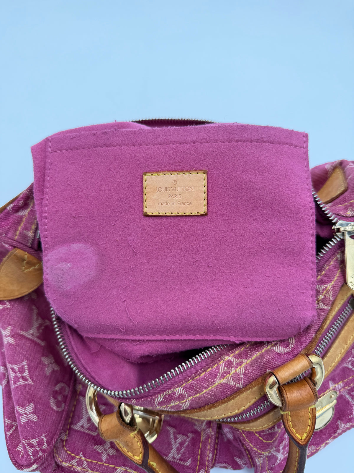 Louis Vuitton Monogram Denim Neo Speedy Fuchsia