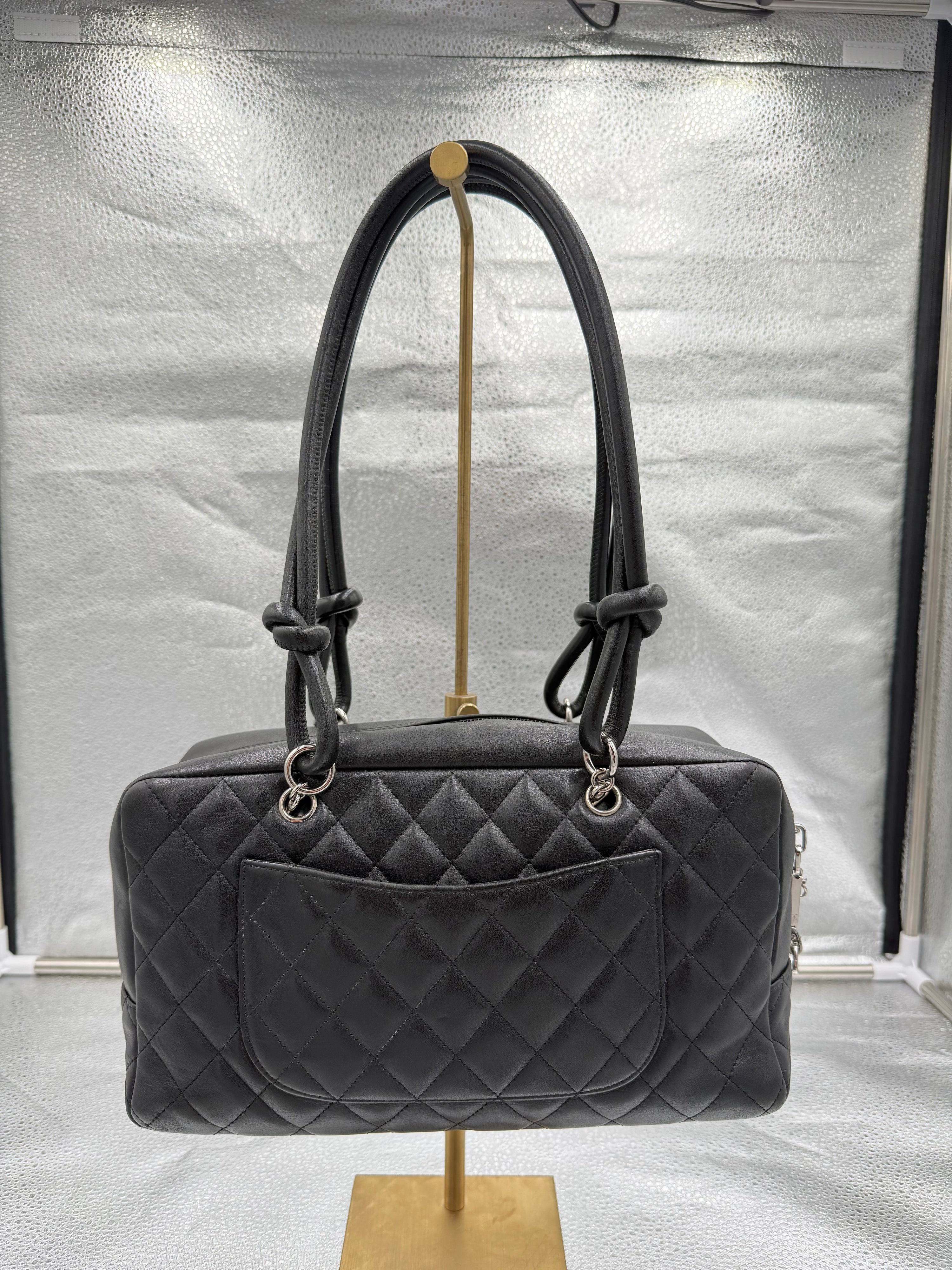 Chanel Calfskin Quilted Cambon Bowler Bag