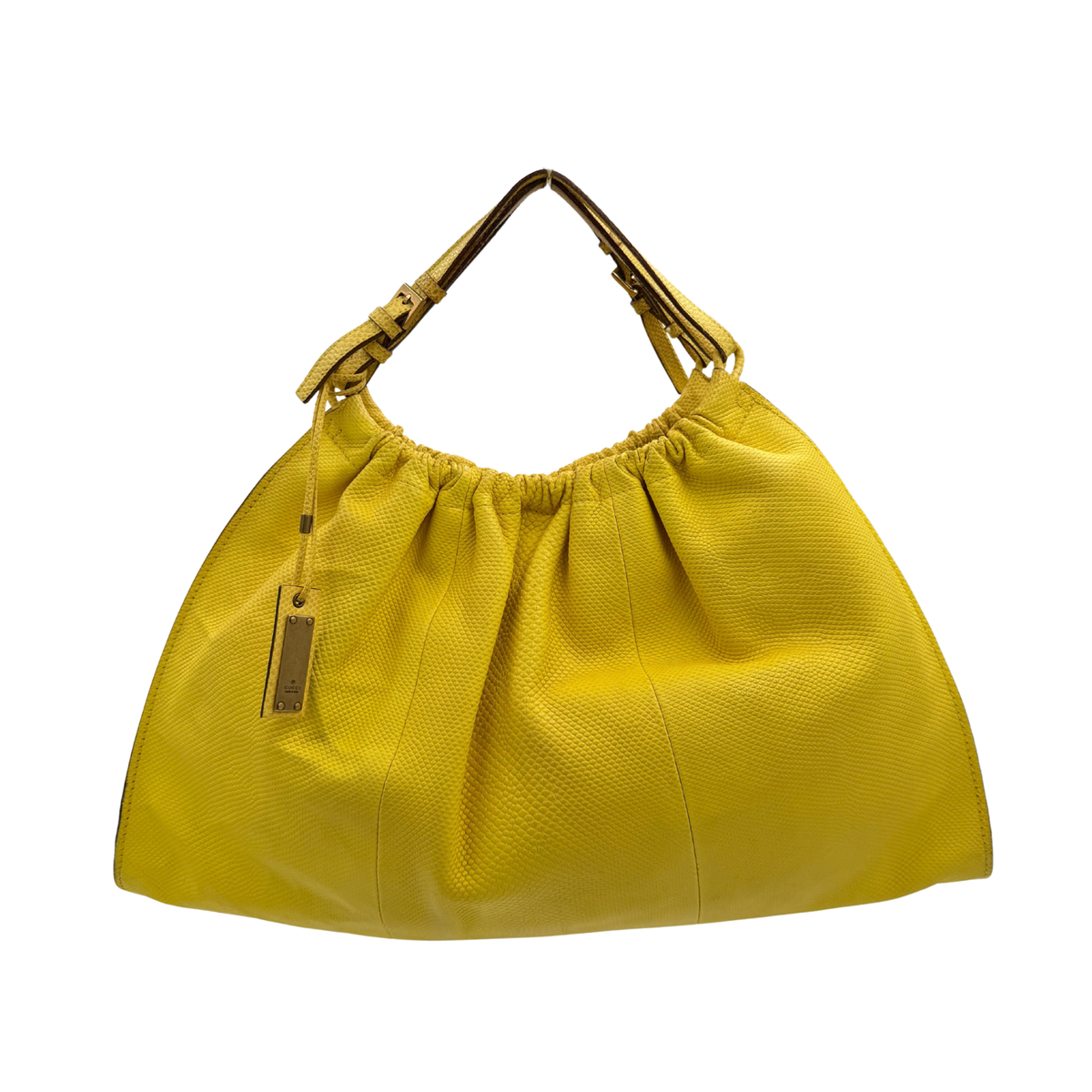 Gucci Yellow Lizard Bag