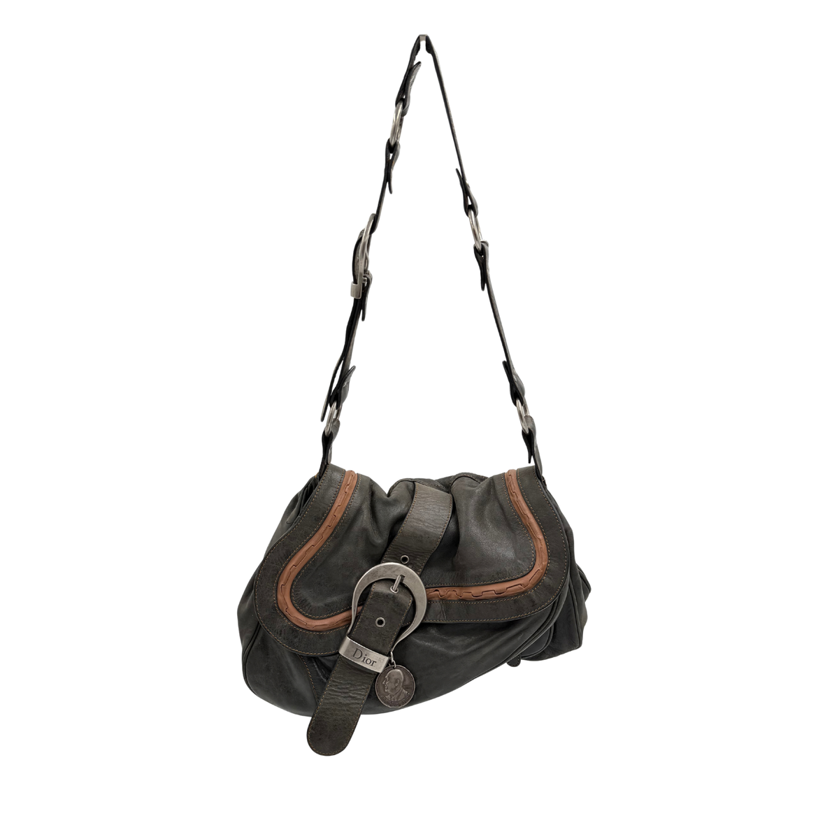 Christian Dior Leather Gaucho Saddle Bag
