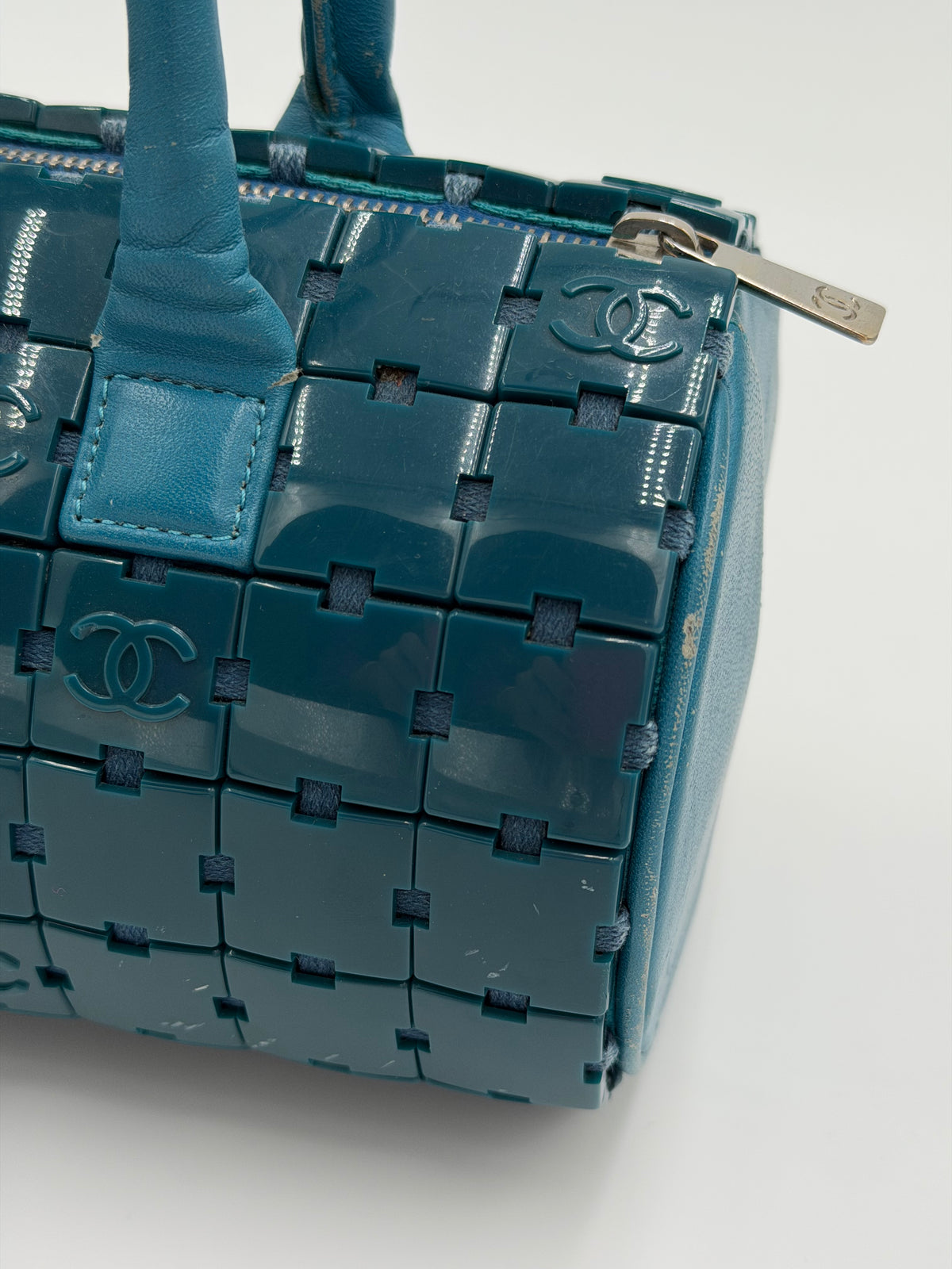 Chanel Teal Puzzle Barrel Bag