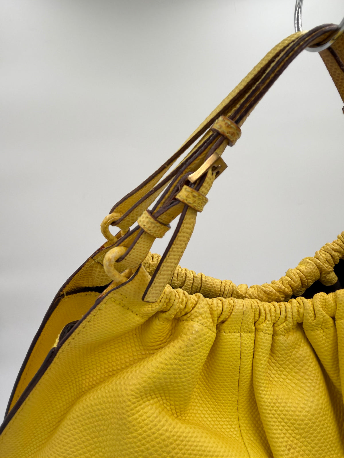 Gucci Yellow Lizard Bag