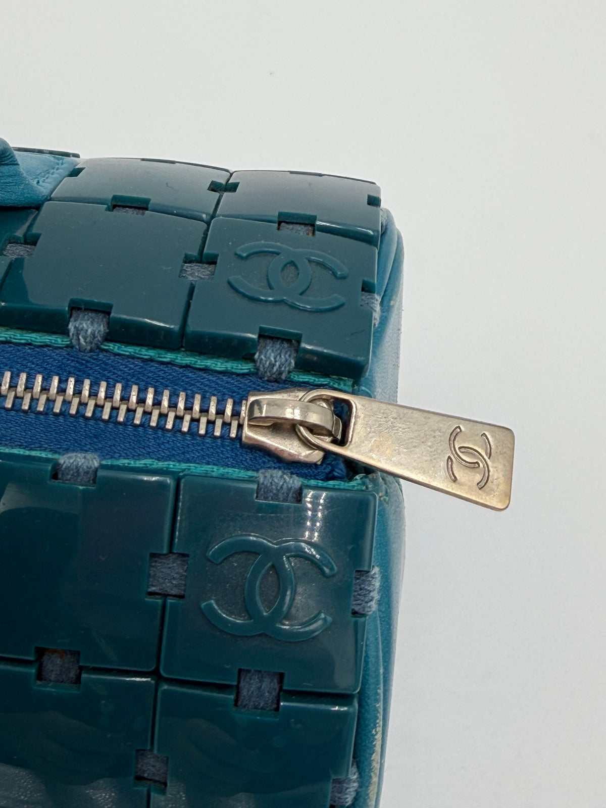Chanel Teal Puzzle Barrel Bag