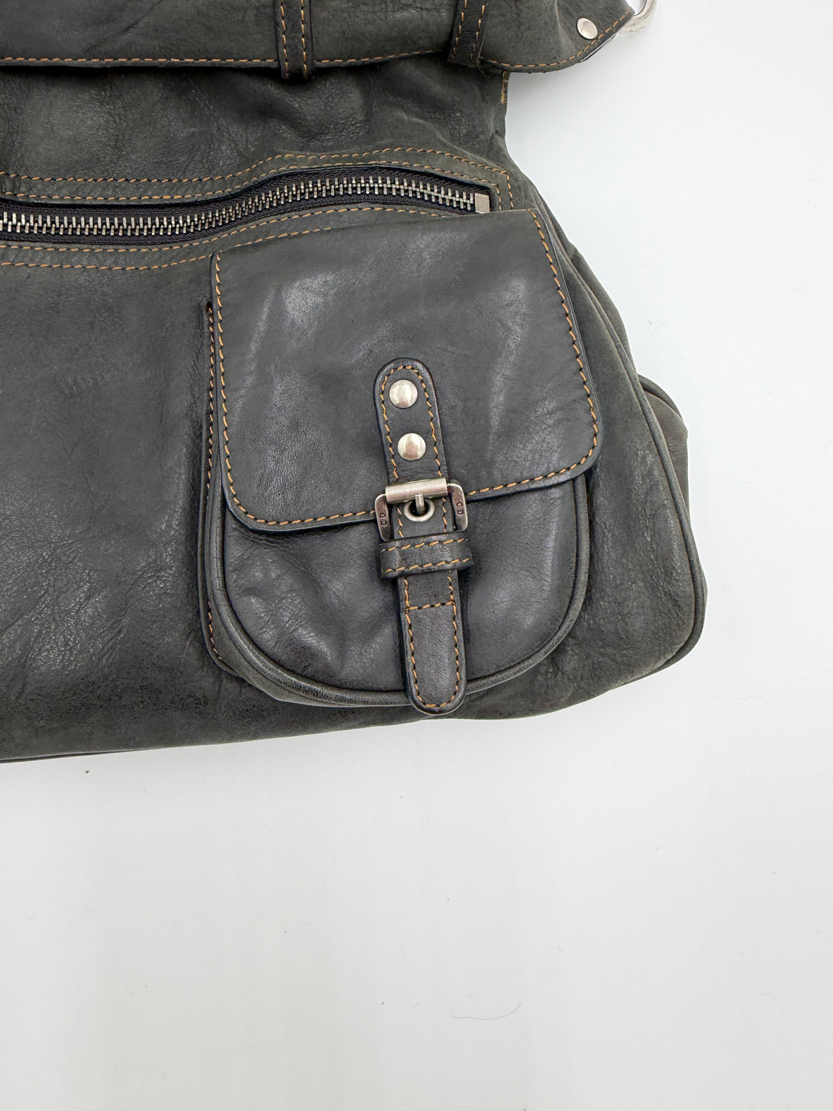 Christian Dior Leather Gaucho Saddle Bag