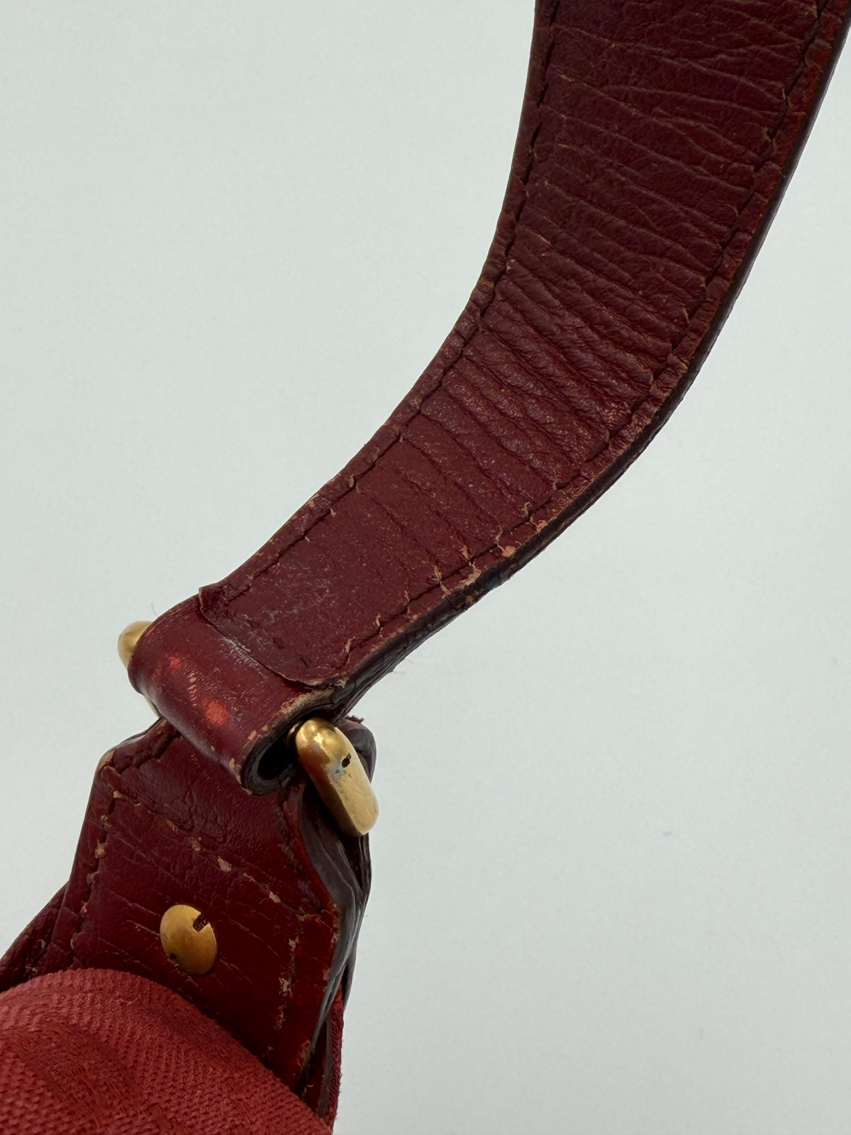Gucci GG Canvas Horsebit Red Shoulder Bag