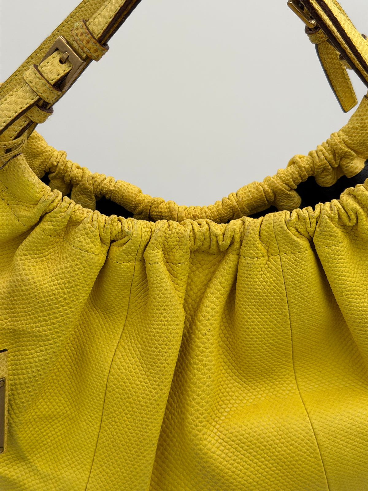 Gucci Yellow Lizard Bag