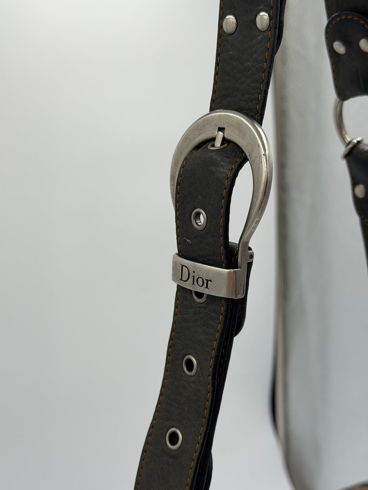 Christian Dior Leather Gaucho Saddle Bag
