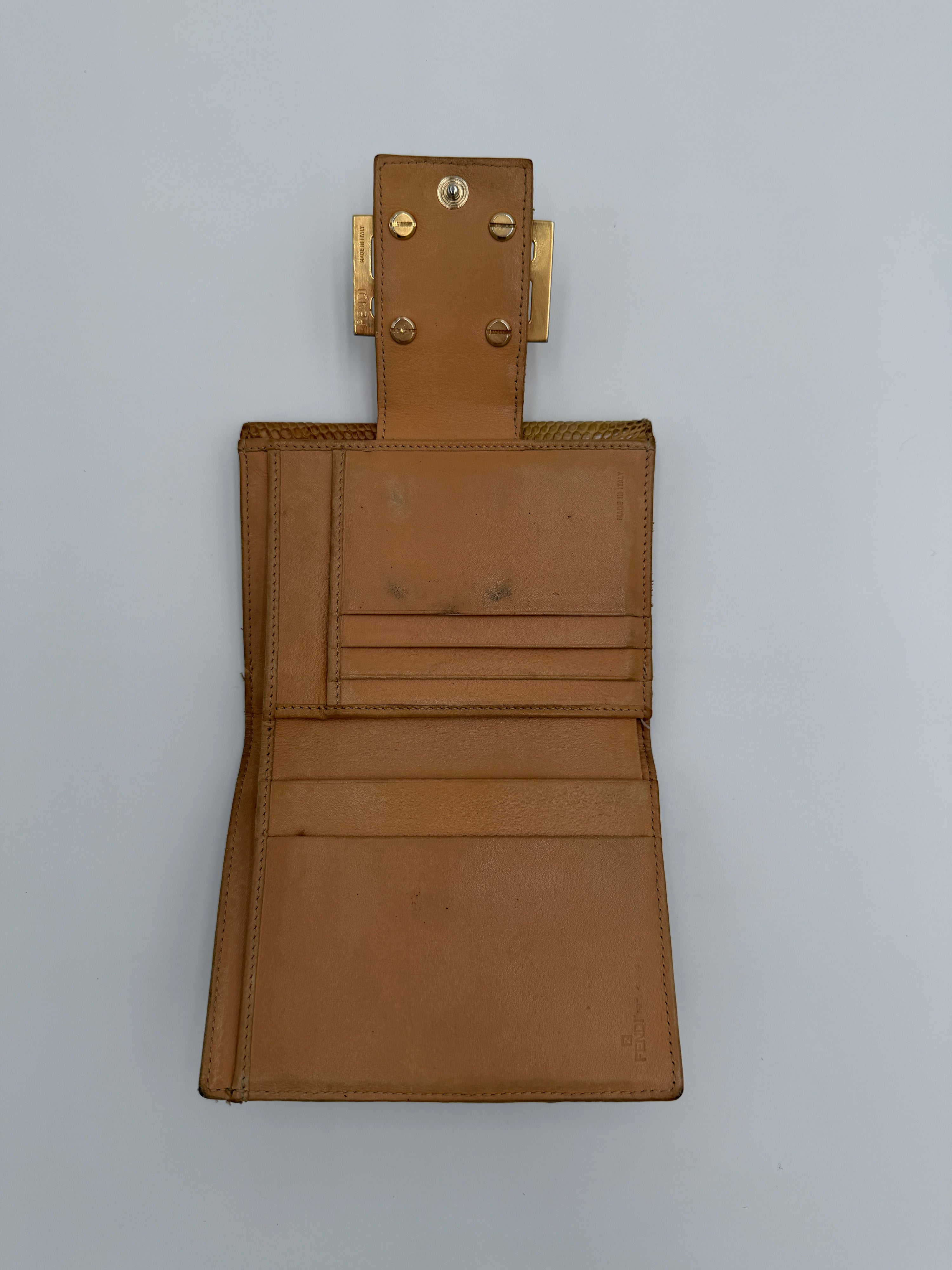 Fendi Lizard Logo Wallet