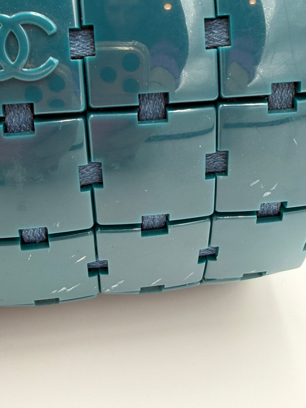 Chanel Teal Puzzle Barrel Bag