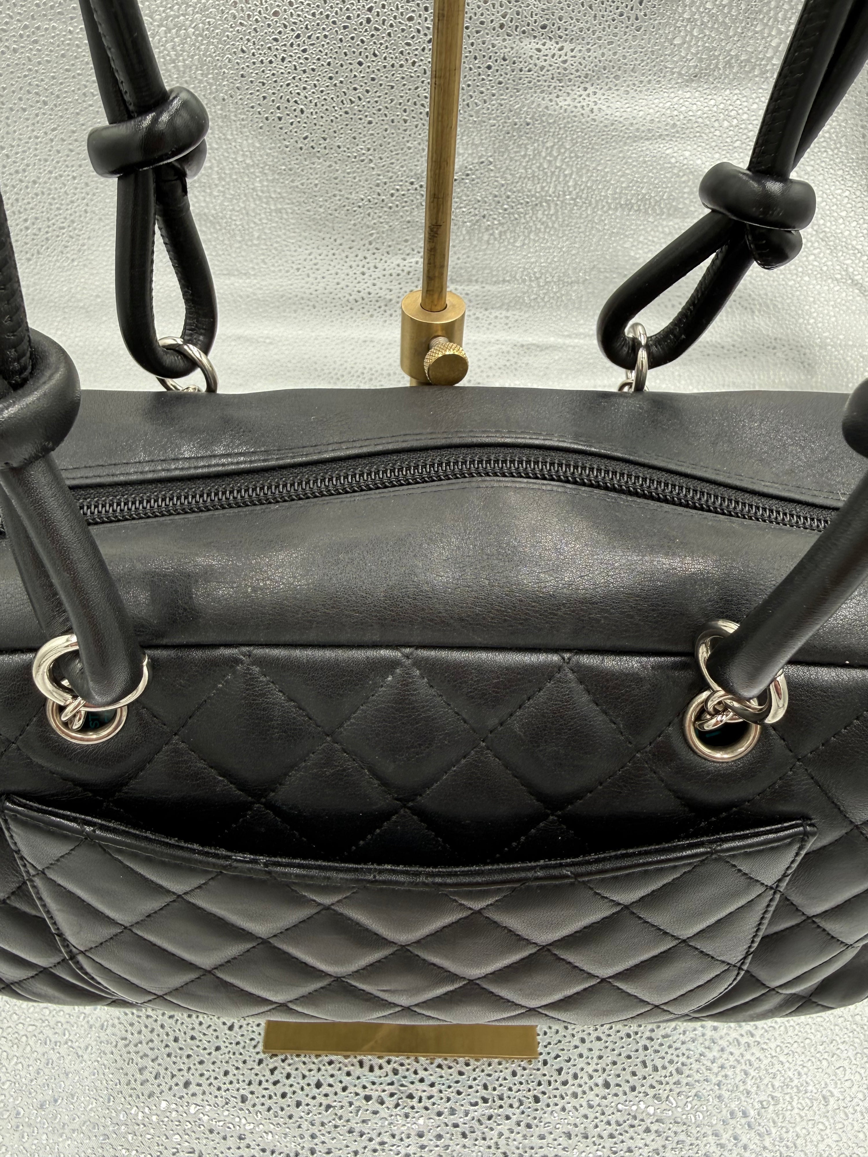 Chanel Calfskin Quilted Cambon Bowler Bag