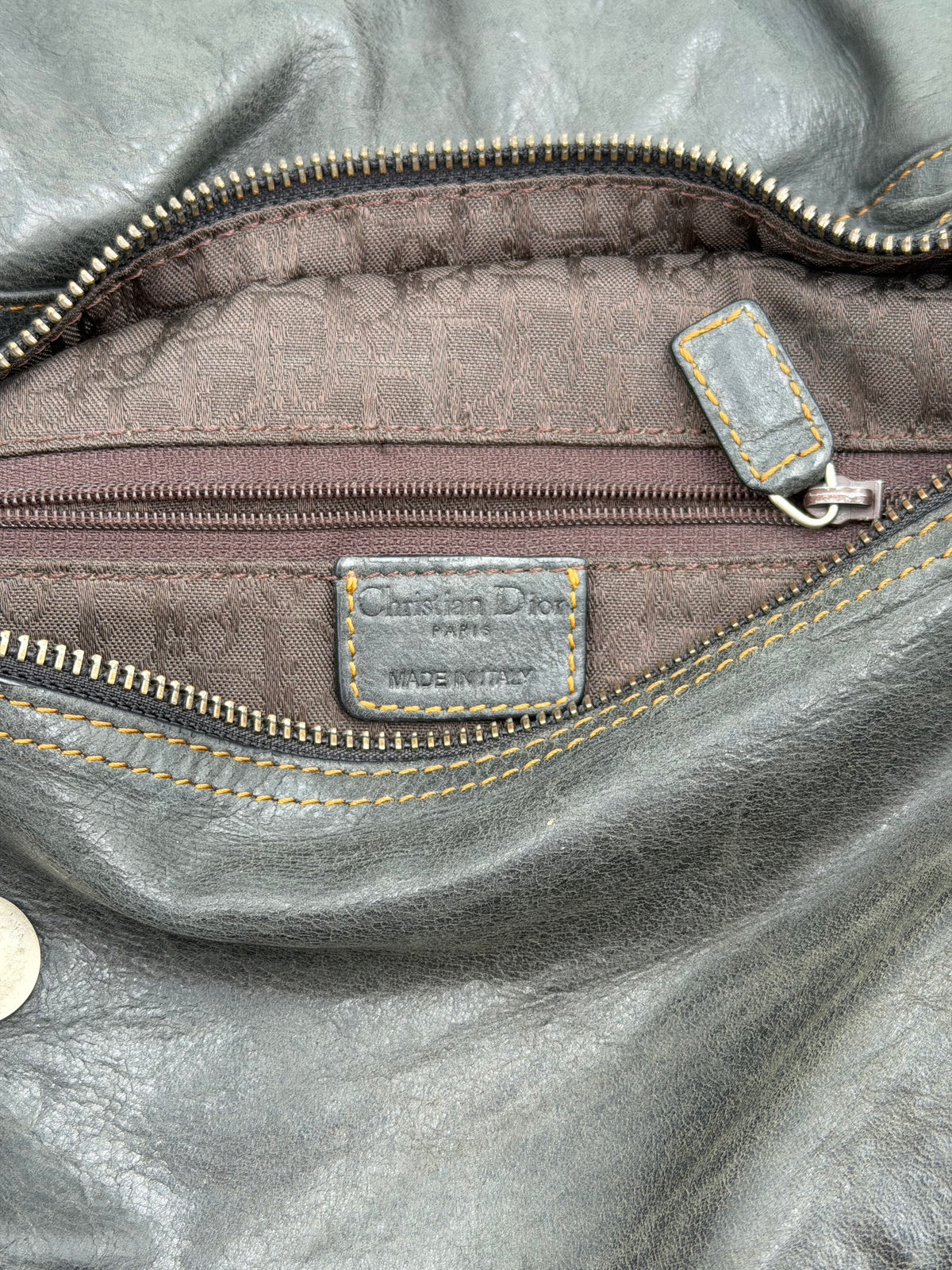 Christian Dior Leather Gaucho Saddle Bag