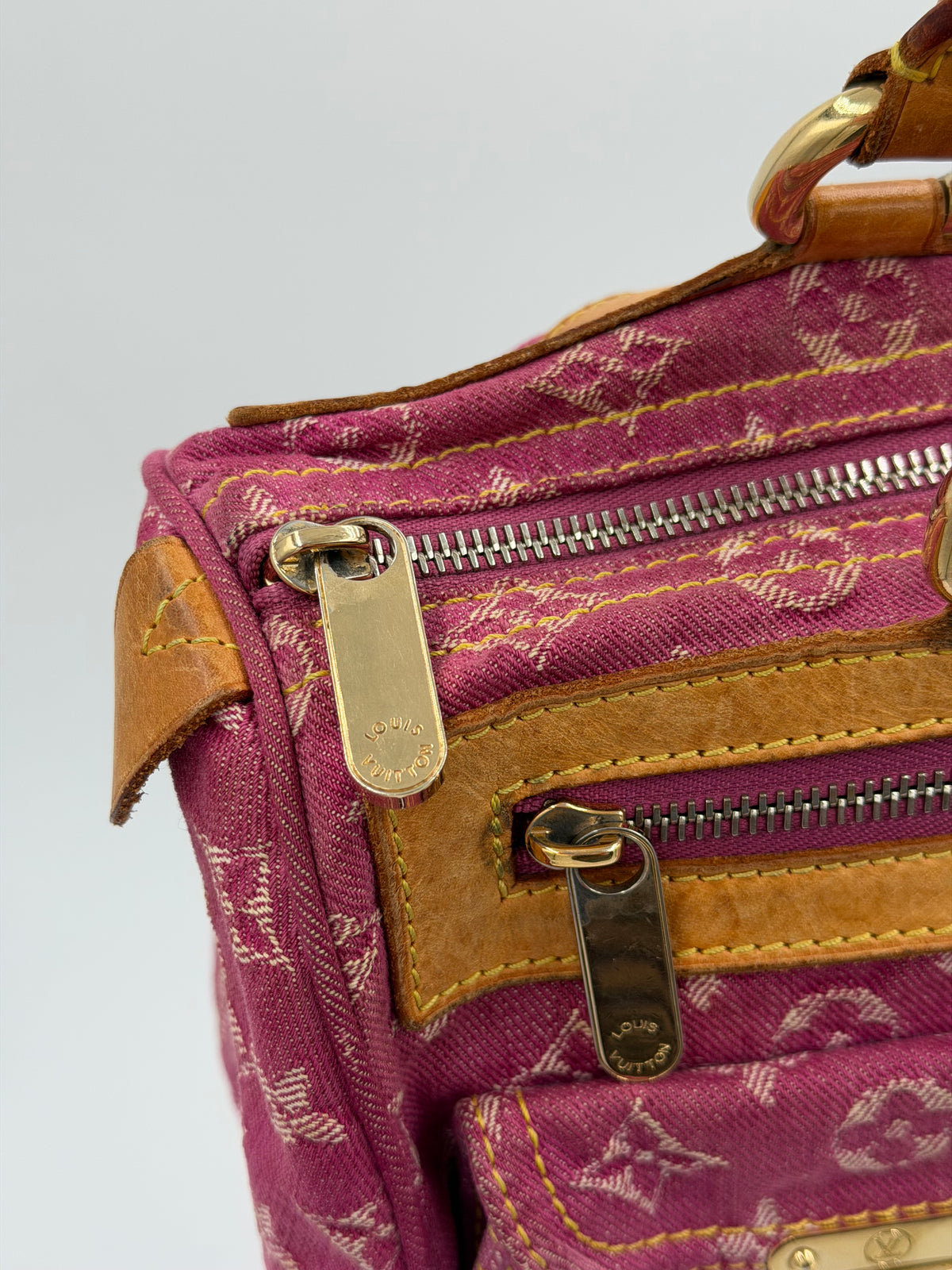 Louis Vuitton Monogram Denim Neo Speedy Fuchsia