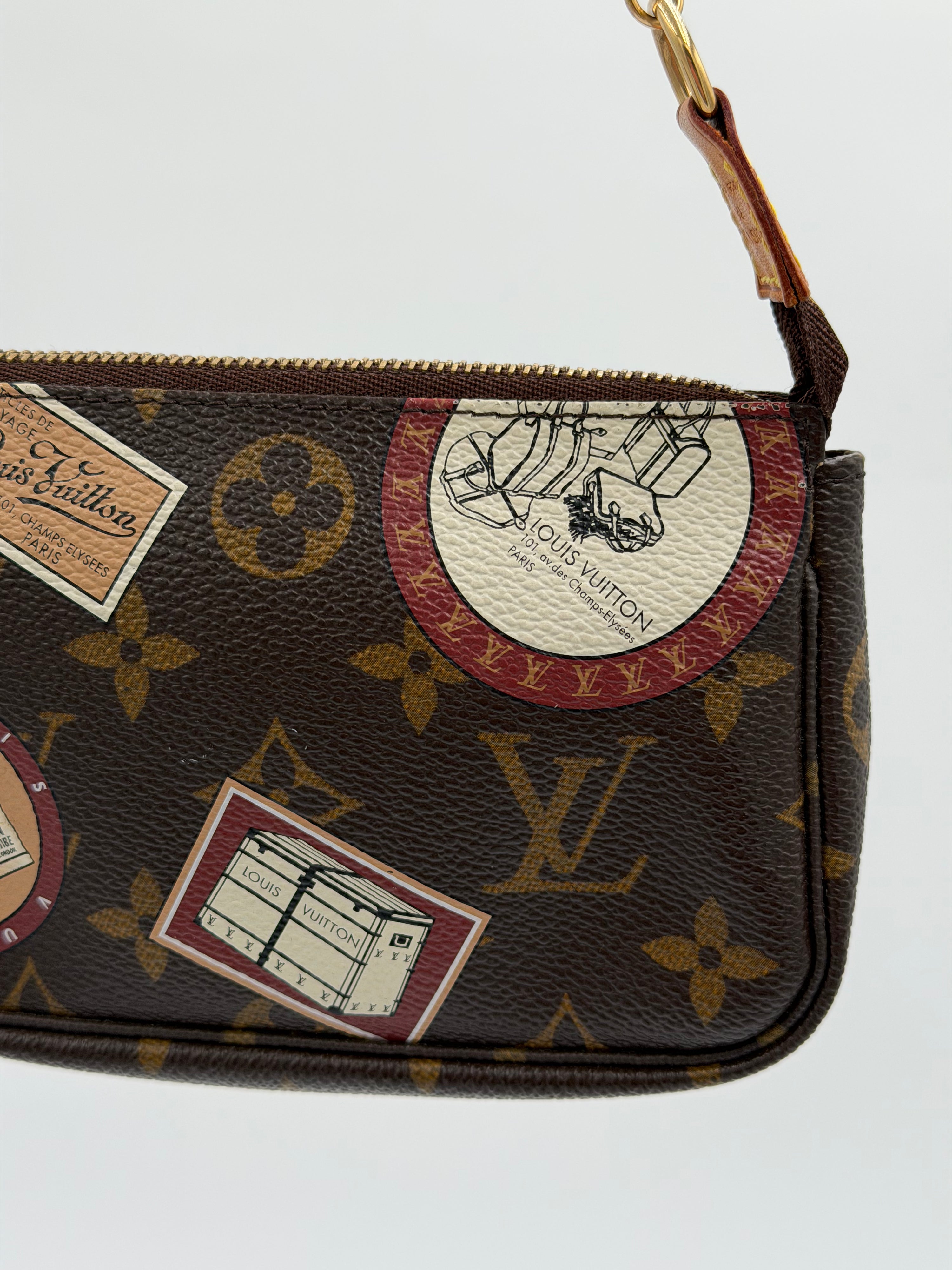 Louis Vuitton Limited Edition Monogram Canvas Patches Mini Pochette
