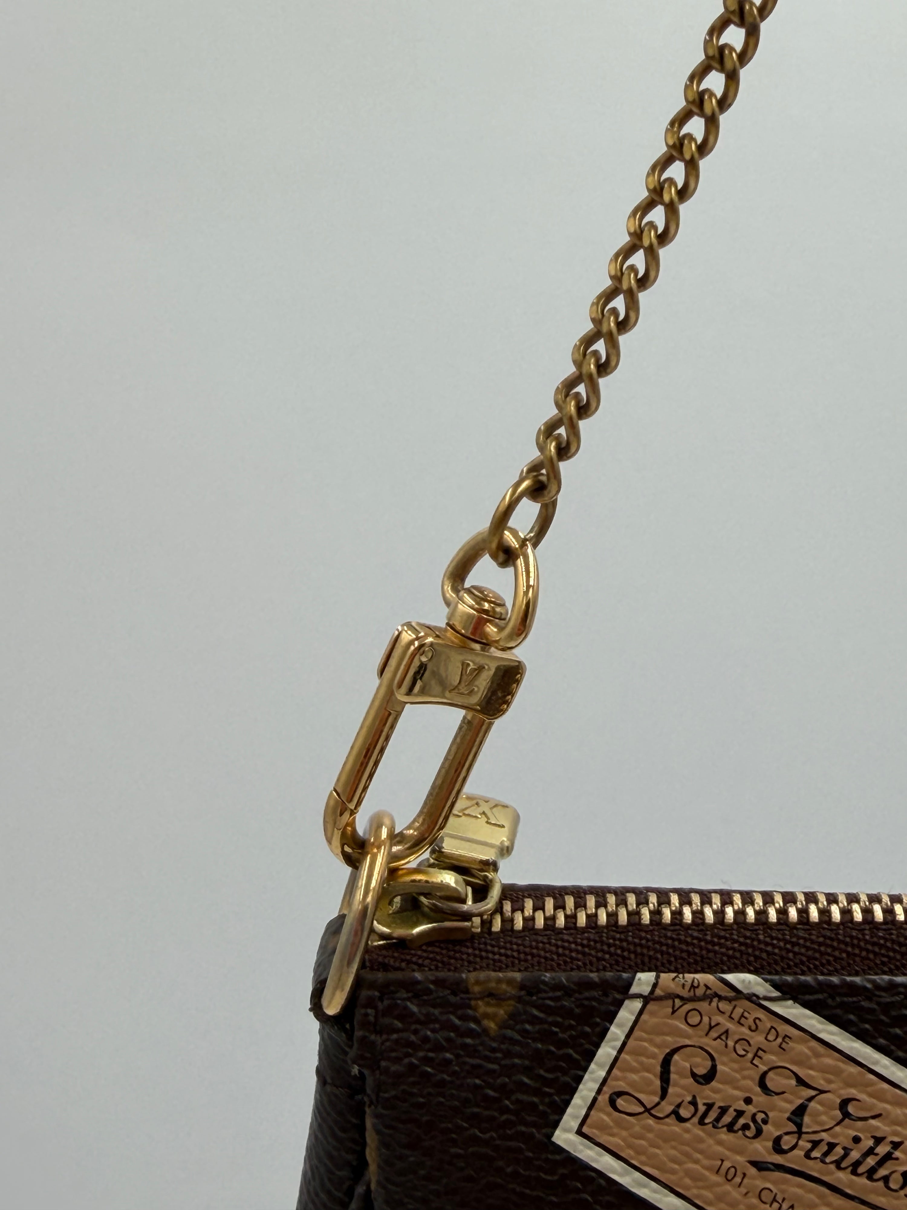 Louis Vuitton Limited Edition Monogram Canvas Patches Mini Pochette